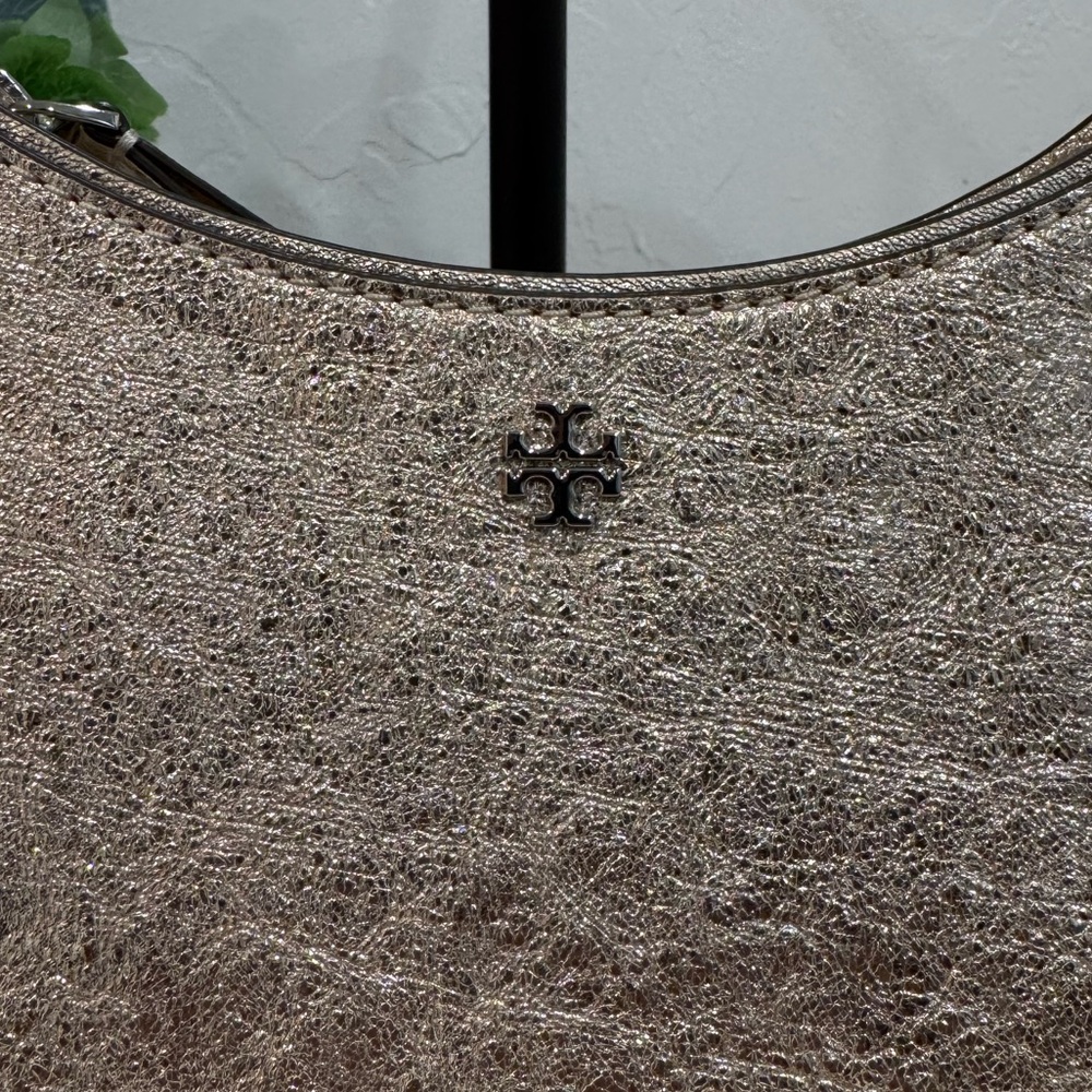 NWT✨Tory Burch Emerson Metallic Champagne Shoulder Bag - Picture 10 of 17